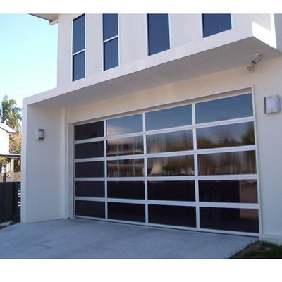 Portes en verre en aluminium expulsées de garage de cadre, portes en verre modernes de garage
