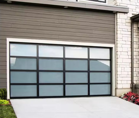 Vêtements à double vitrage Porte de garage sectionnelle en aluminium isolation acoustique
