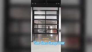 Choisissez une porte de garage sectionnelle en verre transparent en alliage d'aluminium pour une sécurité élevée