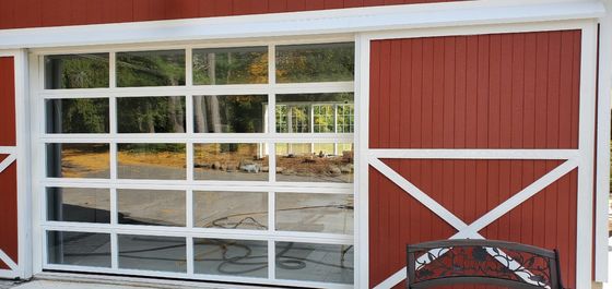 Réponse rapide Porte de garage transparente Porte en aluminium moderne Verre acrylique Prix bas Residentiel électrique automatique