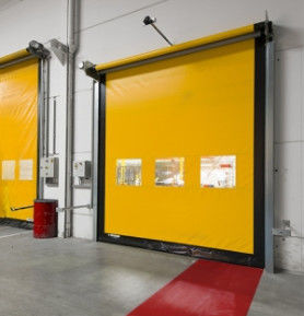 Volet rapide en plastique automatique de porte de portes rapides de rouleau de PVC d'entrepôt protégeant du vent