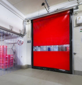 Porte automatique de vente chaude de nouvelle de conception de PVC de vinyle de tissu de rouleau de portes de pièce propre tirette à grande vitesse rapide en caoutchouc de volet