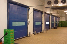 Verticale intérieure en plastique de résistance de vent de PVC du tissu 50HZ de portes rapides industrielles de rouleau