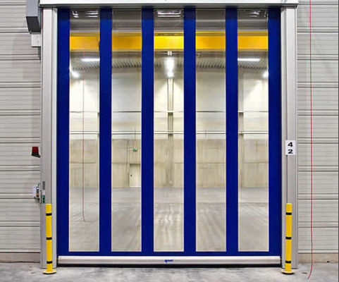 Portes rapides à faible bruit de rideau en rouleau de PVC pour le volet automatique de tissu d'atelier