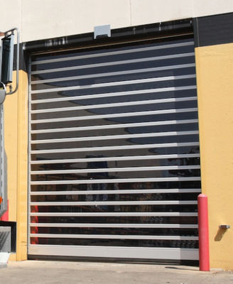 Porte en spirale à grande vitesse en alliage d'aluminium sécurité transparente pour l'efficacité