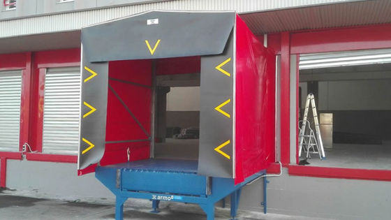 Sceaux de quai de chargement automatique et abris à faible entretien Sceaux de quai de tunnel rétractable