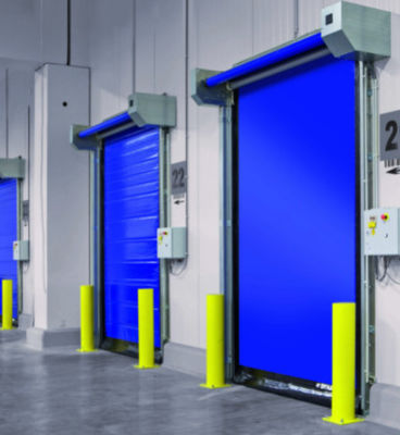 Fermeture à rouleaux rapides transparente Opération manuelle Servo en acier galvanisé