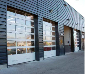 Portes de garage sectionnelles en aluminium revêtues de poudre de haute sécurité étanchéité à l'eau classe 3