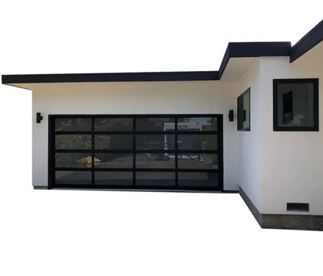 Isolement acoustique Porte sectionnelle en aluminium Maison moderne Villa Garage en verre