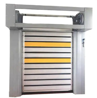 Porte en spirale en aluminium à grande vitesse efficace avec commande PLC 0,8 m/s Vitesse d'ouverture -20°C~50°C Temp.