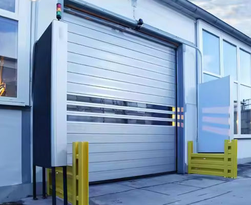 Alliage d'aluminium 0,8 m/s Vitesse d'ouverture et de fermeture Usine de fabrication Fermeture Porte à grande vitesse