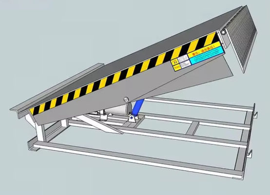 Longueur des lèvres personnalisable Nivelateur de quai de chargement électrique avec finition en poudre et contrôles de sécurité