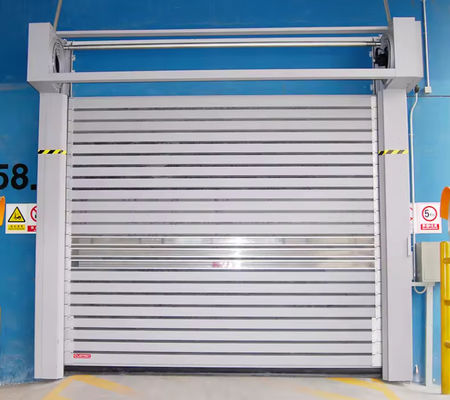 Porte en spirale contrôlée par PLC Alloy d'aluminium Construire 0,8 m/s Vitesse d'ouverture Porte en roulement industrielle métallique