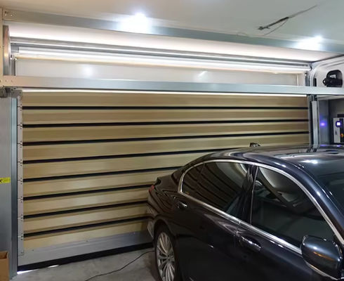 Porte en spirale contrôlée par PLC Alloy d'aluminium Construire 0,8 m/s Vitesse d'ouverture Porte en roulement industrielle métallique