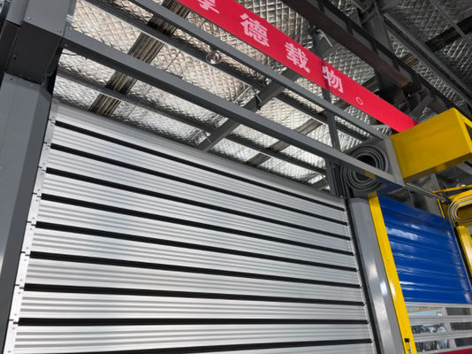 0.8m/s Porte en spirale en alliage d'aluminium à vitesse avec alimentation 220V/50HZ Fermeture automatique en aluminium métallique rapide