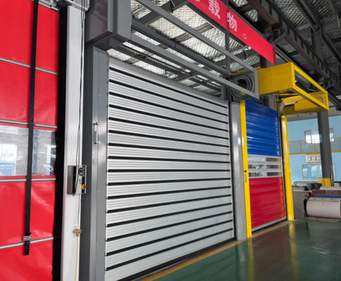 0.8m/s Porte en spirale en alliage d'aluminium à vitesse avec alimentation 220V/50HZ Fermeture automatique en aluminium métallique rapide