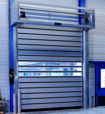 220V/50HZ Sécurité Capteur photoélectrique Vitesse Porte en spirale -20°C~ 50°C Résistance au vent d'ouverture en aluminium rigide Porte haute vitesse