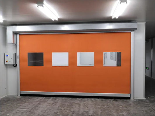 Portes à rouleaux rapides isolées de sécurité résistantes aux intempéries Design moderne en gros Industriel Automatique Rapide à grande vitesse PVC