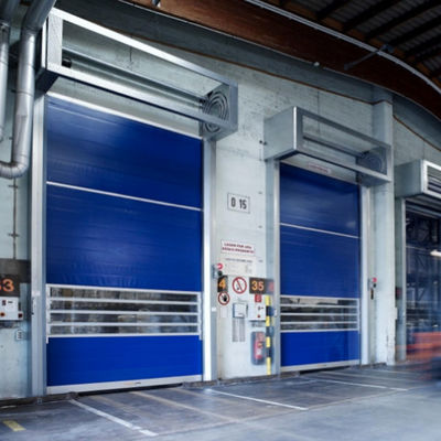 Porte à rouleaux en aluminium transparente rapide rapide 2m/s