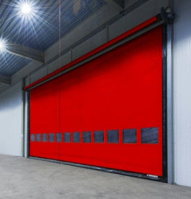 304 acier inoxydable vitesse thermique isolée rapide enrouler vers le haut porte de volets en PVC commercial rapidement automatique