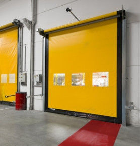 304 acier inoxydable vitesse thermique isolée rapide enrouler vers le haut porte de volets en PVC commercial rapidement automatique