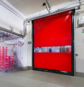 304 acier inoxydable vitesse thermique isolée rapide enrouler vers le haut porte de volets en PVC commercial rapidement automatique