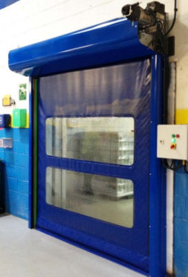 Porte à rouleaux rapides à isolation thermique à faible entretien avec entrepôt automatique en acier inoxydable 304