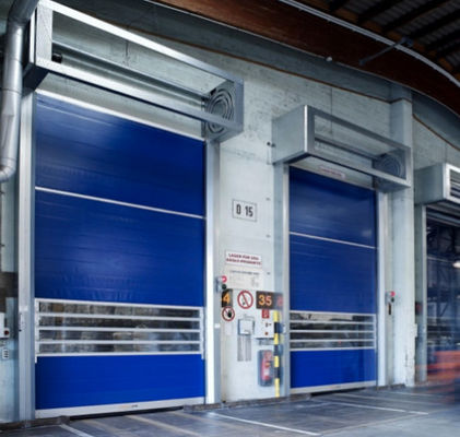 Porte industrielle en acier enduit en poudre, résistant aux intempéries, sectionnelle, verticale