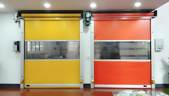 Porte de garage silencieuse à haute vitesse en PVC à rouleaux rapides à volets personnalisés en alliage d'aluminium