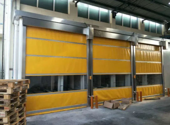 Porte de garage silencieuse à haute vitesse en PVC à rouleaux rapides à volets personnalisés en alliage d'aluminium