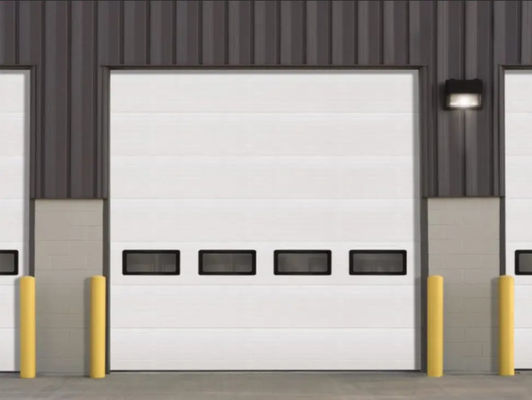 Porte de garage isolée commerciale avec mousse de polyuréthane et décapage