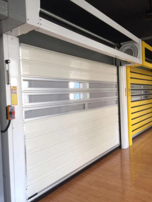 Sécurité Porte en spirale transparente en aluminium à grande vitesse personnalisée