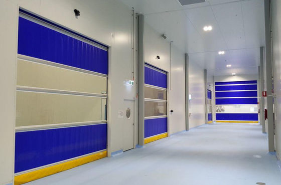 Réduction du bruit Haute vitesse PVC roulement vers le haut Rapide Fermeture Porte 304 en acier inoxydable Résistance aux intempéries