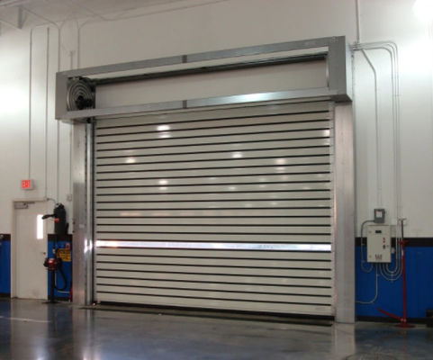 Efficacité de sécurité de la porte en spirale à grande vitesse en aluminium transparent