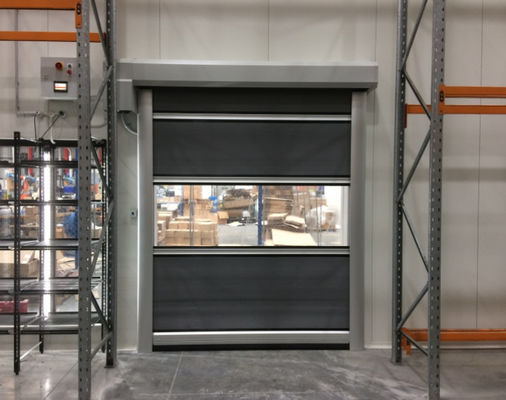 Faible entretien Haute vitesse PVC enrouler vers le haut Rapide Fermeture Porte 304 Matériau en acier inoxydable pour l'isolation thermique