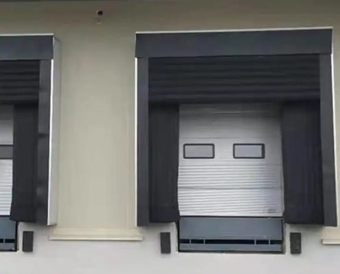 Système de chargement réglable de couleur personnalisé de tissu mécanique durable aux côtés doux industriel Abri de porte de quai pour camions