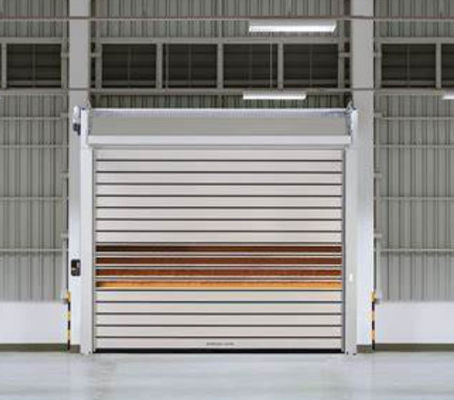 Efficacité de sécurité de la porte en spirale en aluminium transparente à grande vitesse personnalisée pour plus de commodité