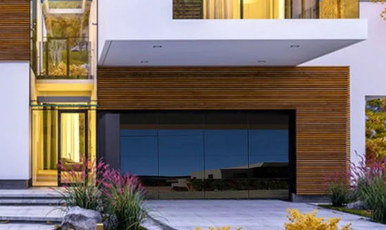 Étanchéité à l'eau de classe 3 Porte de garage sectionnelle en verre transparent pour maisons résidentielles