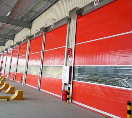 Résistant aux intempéries à grande vitesse PVC enroulé à haute vitesse Fermeture rapide Porte 304 en acier inoxydable Matériau manuel Opération automatique