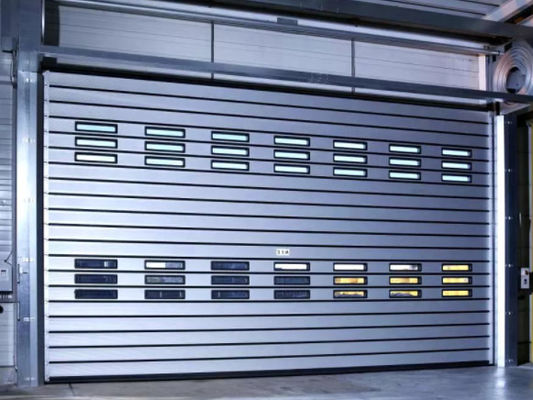 Porte en spirale transparente à grande vitesse en aluminium Efficacité de sécurité personnalisée en alliage d'aluminium