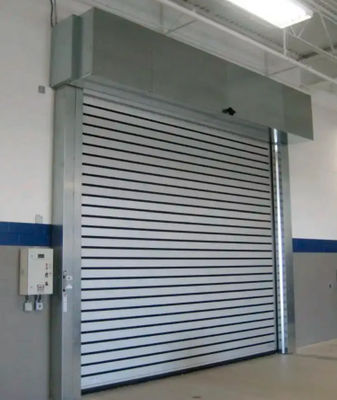 Efficacité Sécurité Porte en spirale transparente à grande vitesse en aluminium combiné avec capteur photoélectrique
