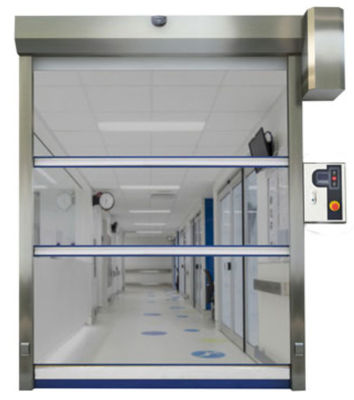 Faible entretien Résistance aux intempéries Haute vitesse PVC Roule-up Rapide Fermeture Porte 304 en acier inoxydable