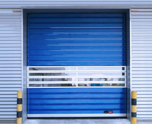 Porte en spirale à grande vitesse en aluminium transparente Efficacité de sécurité personnalisée