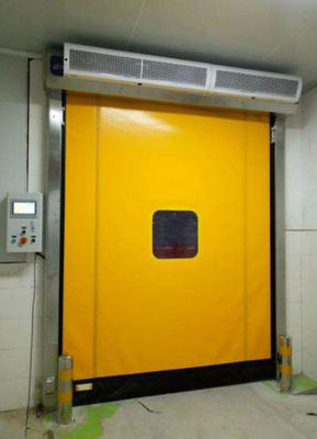 Portes à enroulement rapide en PVC à grande vitesse pour chambre froide, porte à fermeture éclair, matériau en acier inoxydable 304, isolation oui et manuel/automatique