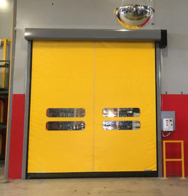 Portes à enroulement rapide en PVC à grande vitesse pour chambre froide, porte à fermeture éclair, matériau en acier inoxydable 304, isolation oui et manuel/automatique