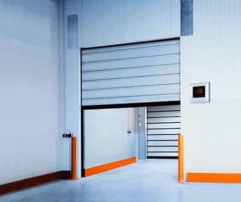 Porte roulante personnalisée de couleur de sécurité Porte spirale à grande vitesse en aluminium Sécurité et efficacité pour la perméabilité à l'air ≤2,0 m3/m2.s