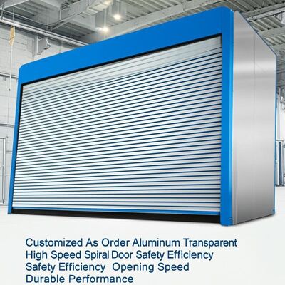 Porte Spirale Transparente en Aluminium Personnalisée Sur Commande - Haute Vitesse - Sécurité et Efficacité - Vitesse d'Ouverture 0,8 m/s - Performance Durable