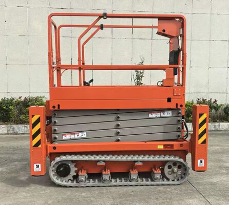 Ascenseur aérien pour travailleurs alimenté par batterie Plateforme électrique de levage de 1,5 kW Moteur optimisé pour la construction et l'entretien