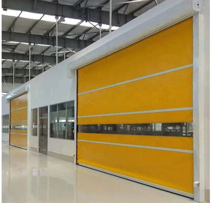 Le PVC à grande vitesse de structure en acier de service enroulent la porte rapide d'obturation 304 sécurité matérielle d'acier inoxydable oui solution rapide de porte