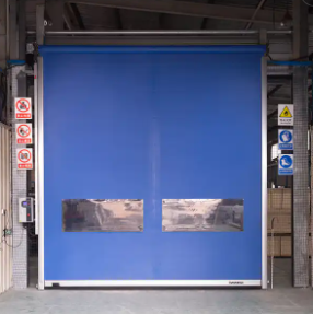 Vente directe d'usine Réduction du bruit Haute vitesse PVC Roule-up Rapide Fermeture Porte 304 Matériau en acier inoxydable Manuel Opération automatique